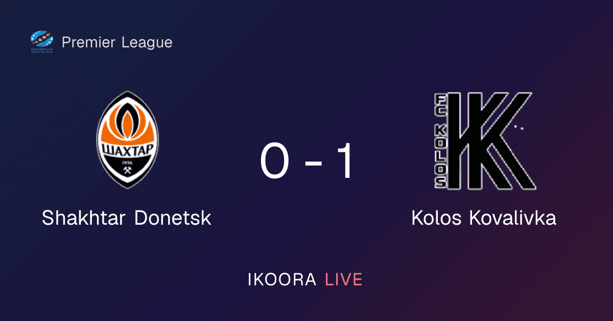 تقرير المباراة: Shakhtar Donetsk ضد Kolos Kovalivka