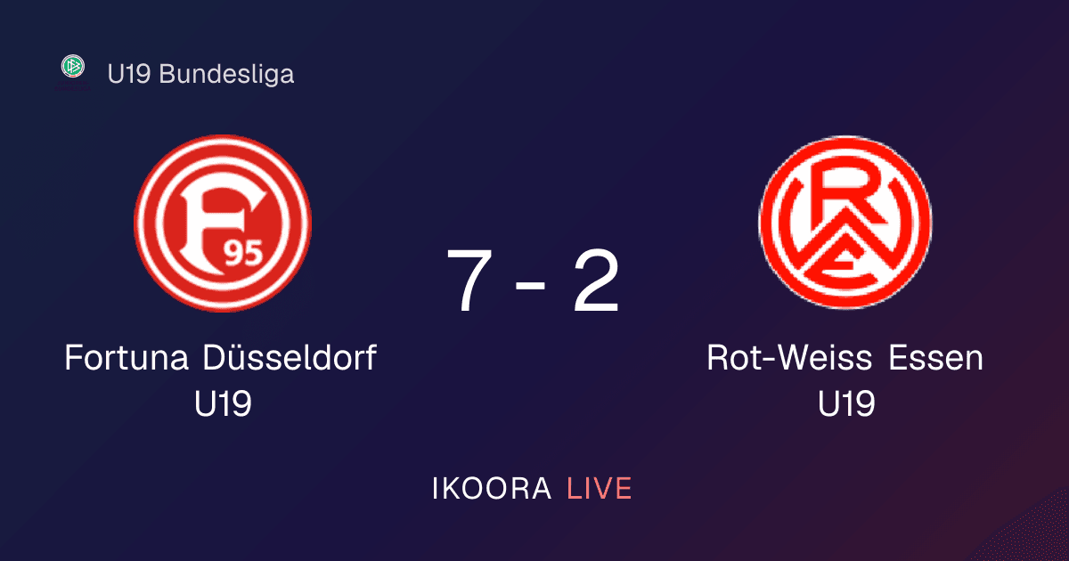 تقرير المباراة: فورتونا دوسلدورف تحت 19 ضد روت فايس إيسن تحت 19