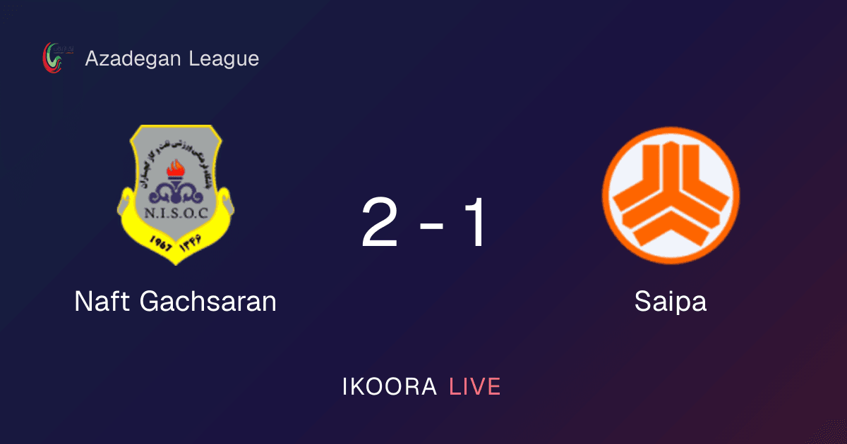 تقرير المباراة: Naft Gachsaran ضد Saipa