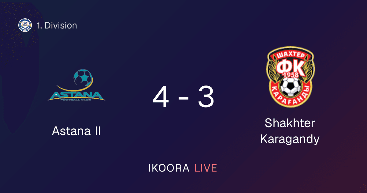 تقرير المباراة: Astana II ضد Shakhter Karagandy
