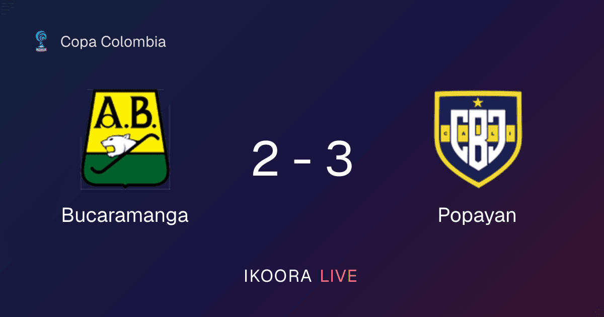 تقرير المباراة: Bucaramanga ضد Popayan