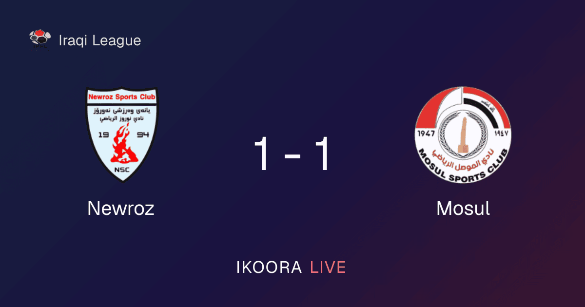 تقرير المباراة: نيروز ضد الموصل
