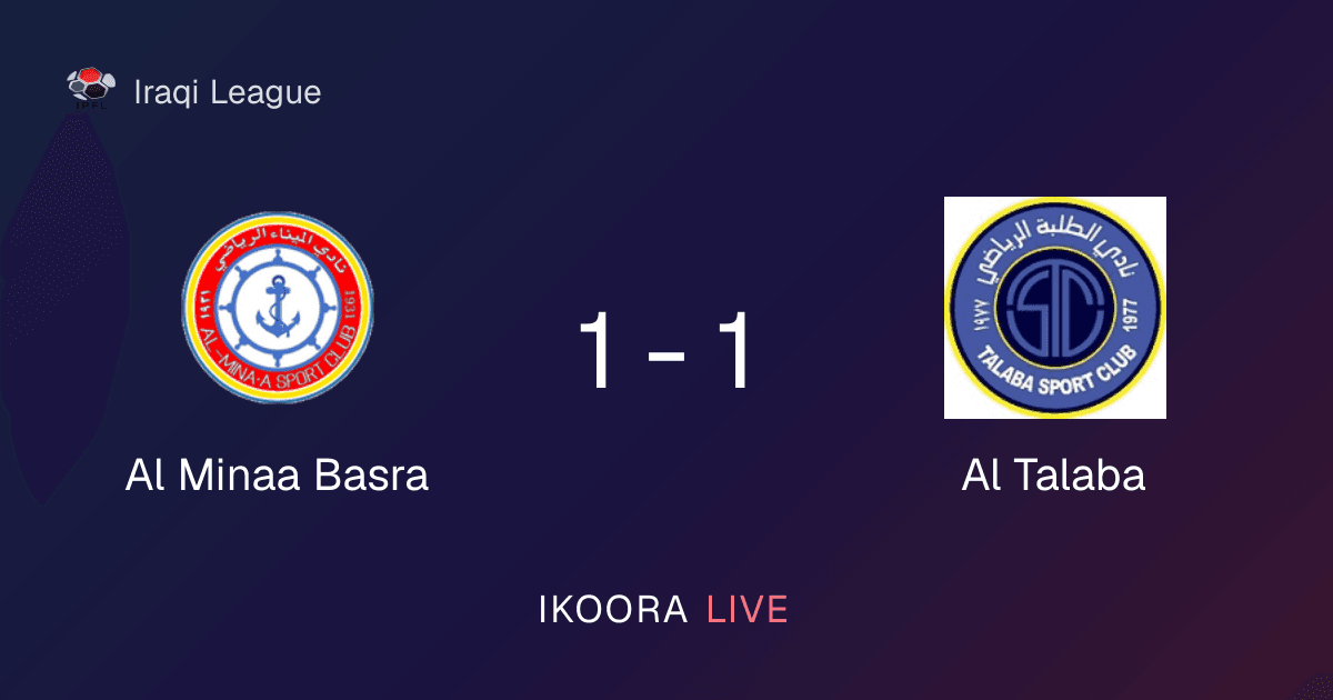 تقرير المباراة: المناء البصرة ضد الطالباب